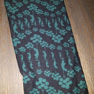 RARE OS Lularoe Teal Black Leggings